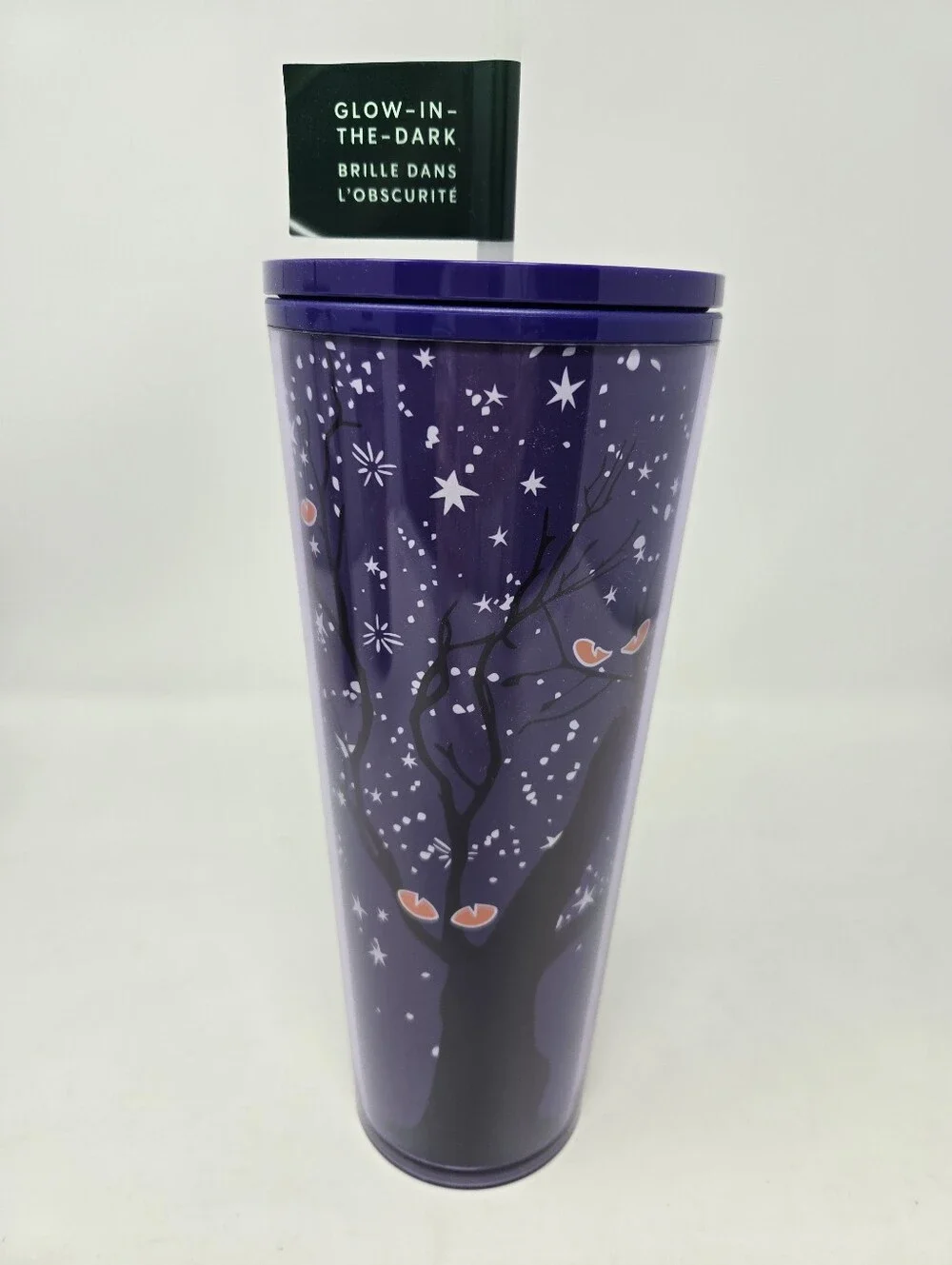 STARBUCKS HALLOWEEN ACRYLIC TUMBLER BUNDLE 2 VENTI 1 GRANDE NWT GLOW IN THE DARK